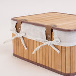 Cottage bamboo basket set with lid 3 pcs image number 6