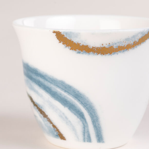 La Mesa white porcelain and glass tea and coffee cups set 18 pcs image number 4