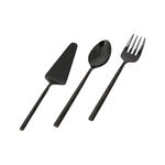 La Mesa black stainless steel cake serving set 3 pcs image number 2