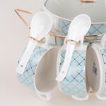 16 pieces Soup Set Serve 6 Persons Green&Gold image number 3