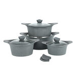 Alberto almuinum 8pcs cookware set, grey image number 3