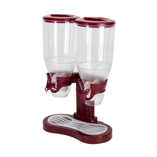 موزع حبوب الإفطار المزدوج من البرتو باللون الأبيض