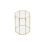 Homez glass and gold trash bin image number 3