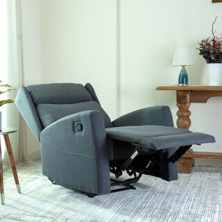 Verona manual recliner chair from Home Canvas, dark grey