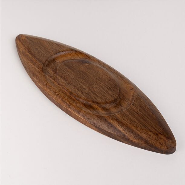Acacia Wood Oval Serving Tray image number 1