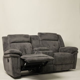 2 Seater dark gray recliner