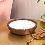 شمعة معطرة في وعاء خشبي   20*5 سم image number 1