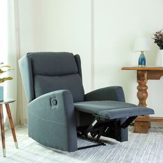 Verona manual recliner chair from Home Canvas, dark grey