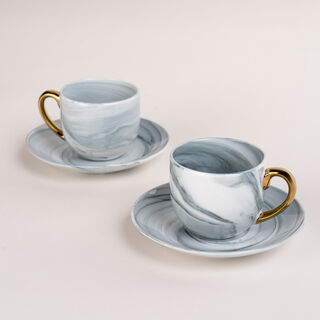 طقم أكواب قهوة مع قاعدة من لا ميسا   12 قطعة