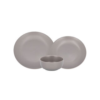 La Mesa grey stoneware 18 pc Dinner set