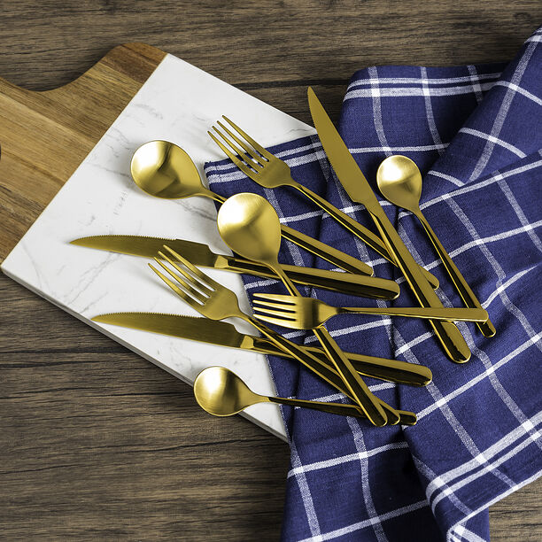 La Mesa Majestic Cutlery Set 20 Pieces Matte Gold image number 7