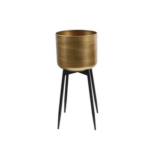 Planter With Stand Metal Gold