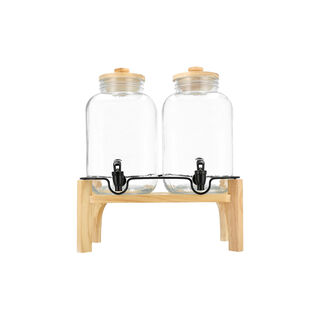 البرتو طقم توزيع عصير زجاج مع قاعدة 2 قطعة