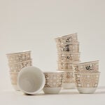 Dallaty gold porcelain Saudi coffee cups set 12 pcs image number 2