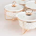 7 Pcs Round Food Warmer With Stand image number 6