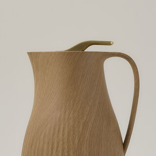 Dallaty plastic vacuum flask light wooden 1L