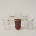Moroccan Tea Glass 6 Pieces Silver H8.2Xt5.8X4.3 image number 3