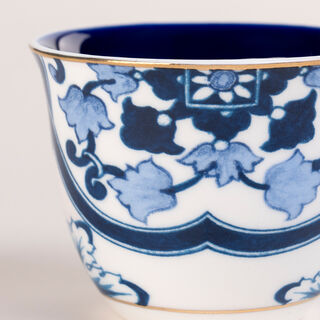 Dallaty blue porcelain tea and coffe cups set 18 pcs