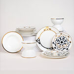 طقم سفرة بورسلان 16 قطعة لون ذهبي من لاميسا image number 7