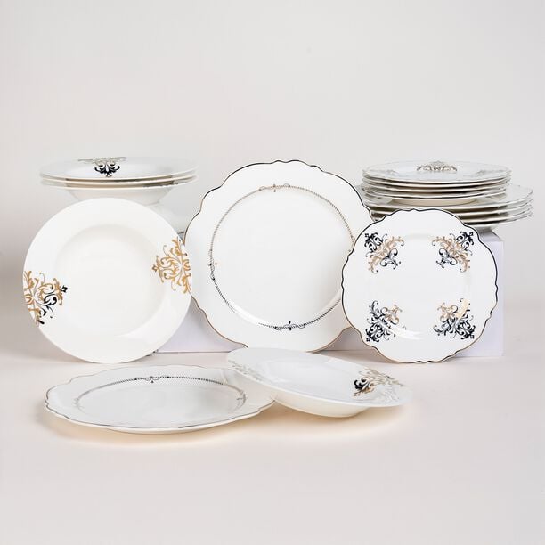 La Mesa white porcelain 18 pc dinner set image number 6