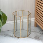Homez glass and gold trash bin image number 0