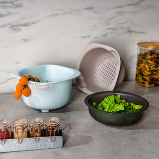 طقم أوعية خلط بقاعدة غير قابلة للانزلاق 3 قطع من البرتو