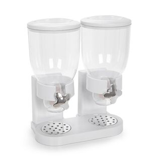 موزع حبوب الإفطار المزدوج من البرتو باللون الأسود