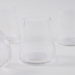 La Mesa 4 Pcs Ribbed Tumbler Glass Set, Clear 8.5*8.5*9.5 Cm image number 5