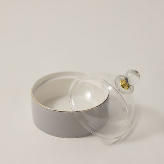 Dallaty porcelain date bowl 12.7cm, grey