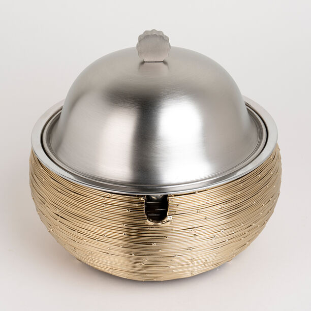 لاميسا سخان طعام ستانلس ستيل ذهبي وفضي بسعة 3 لتر image number 3