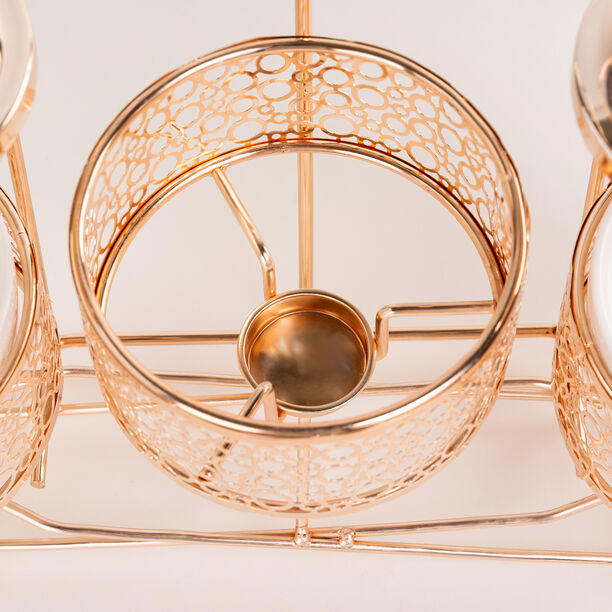 طبق تقديم دائري مع سخّان 3 قطع image number 4