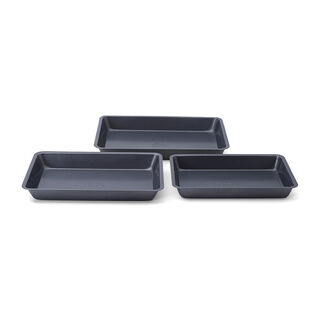Betty Crocker Non Stick Roaster Pan Set 3 Pieces Grey Color