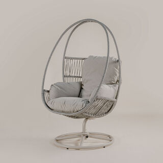 Garden rotating chair light gray 90*95*150 cm