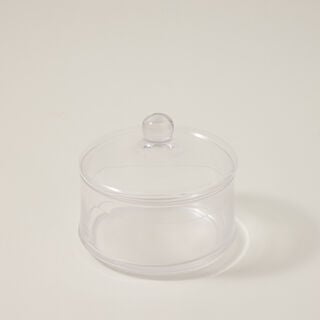 Alberto transparent glass candy jar 3 layers with lid 18*16 cm