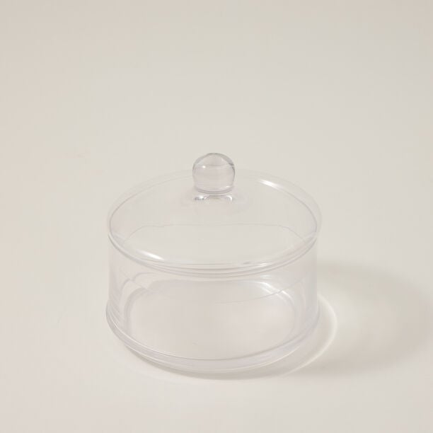 Alberto transparent glass candy jar 3 layers with lid 18*16 cm image number 0