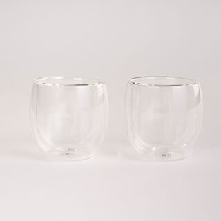 Mug Set 2 Pieces Double Wall Plain 300Ml Veer