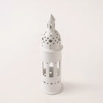 Homez off white ceramic white candle holder 11.3*11.3*38.2 cm image number 2