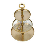 Manuscript 3 Tier Cake Stand Gold Colour	La Mesa image number 2