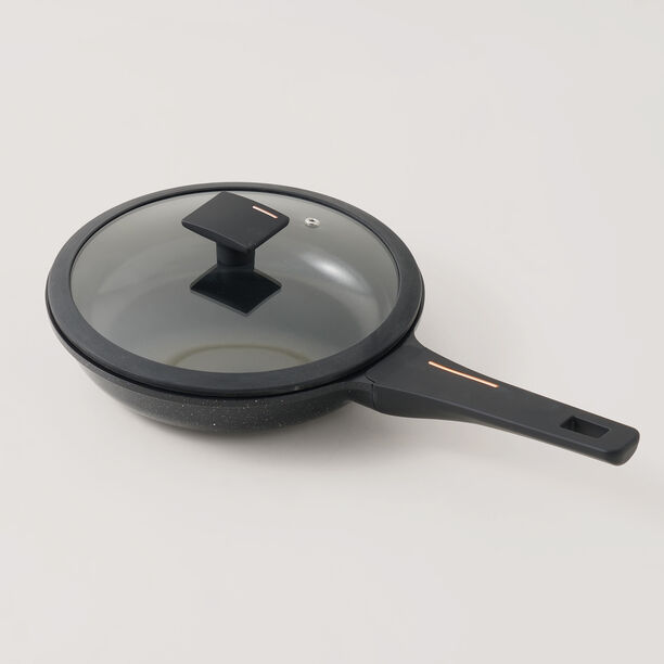 ألبرتو مقلاة ألومنيوم مع غطاء 1.2 لتر، أسود image number 0