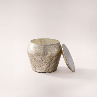 JAR CANDLE GOLD DIA 12.7X HT:11.4 CM