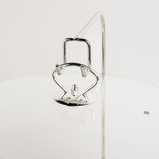 Round Food Warmer With Candle Stand Silver 12"