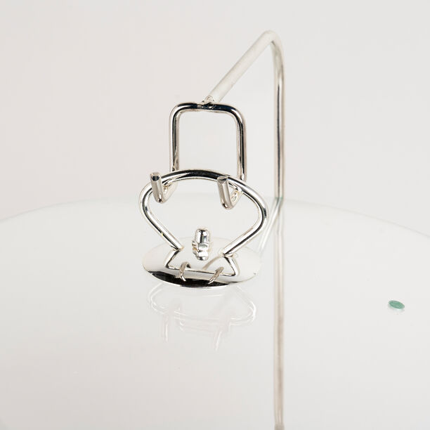 Round Food Warmer With Candle Stand Silver 12" image number 1