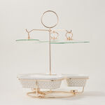 طقم أطباق تقديم مع سخّان 3 قطع image number 1