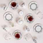 Lamesa 28Pc Porcelain Tc Set G&S White Silver image number 6