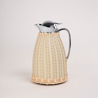 دلتي دلة حافظة للحرارة سعة 1 لتر رصاصي و بيج