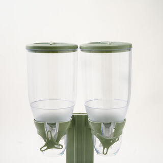 البرتو موزع حبوب مزدوج بلاستيك أخضر