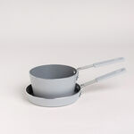 2Pcs Mini Set Frypan + Sauce Pan Grey image number 0