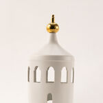 Homez white ceramic candle holder 14.8*14.8*33.7 cm image number 1