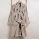 Ultra soft bathrobe, beige size L/XL image number 6