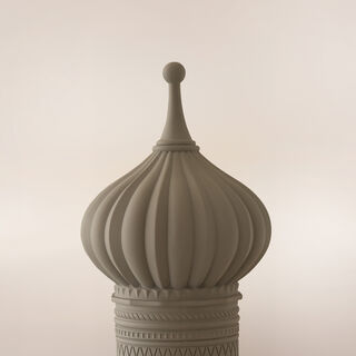 Homez Dome Shaped Ceramic Ramadan Decorative Piece, Grey 18.5*18.5*30Cm